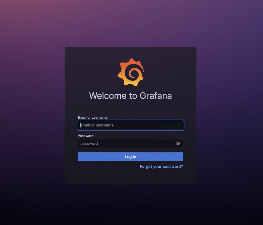 Grafana - login