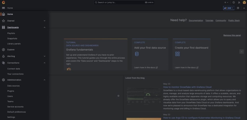 Grafana - dashboards