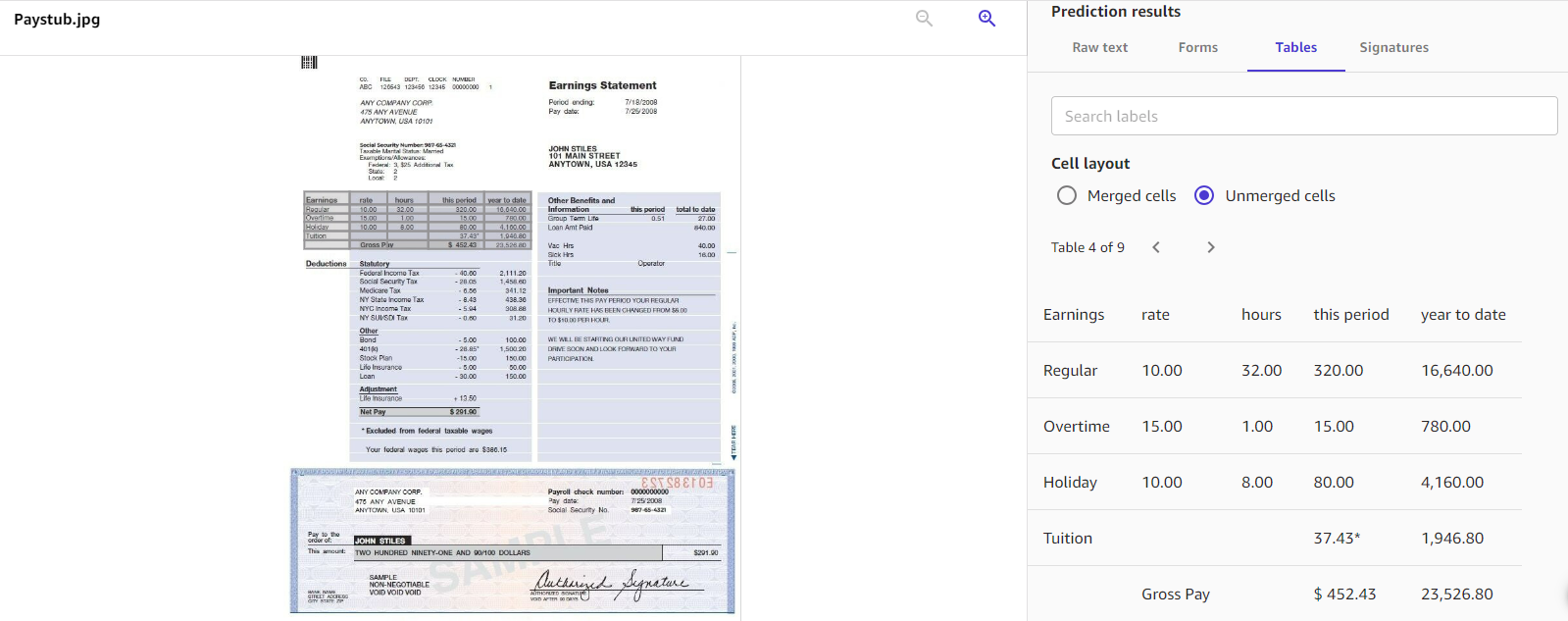 Document Analysis on SageMaker Canvas