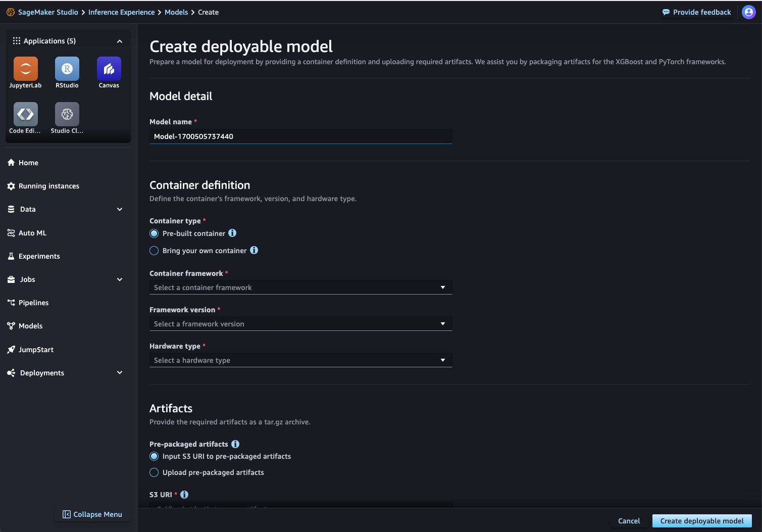  Package and deploy classical ML and LLMs easily with Amazon SageMaker, part 2: Interactive User Experiences in SageMaker Studio