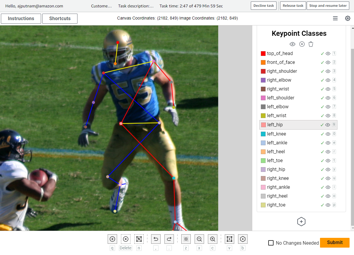 Skeleton-based pose annotation labeling using Amazon SageMaker Ground Truth