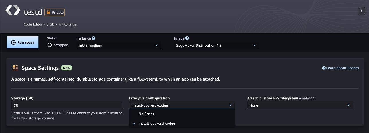 Configure Docker installation as a Lifecycle Configuration