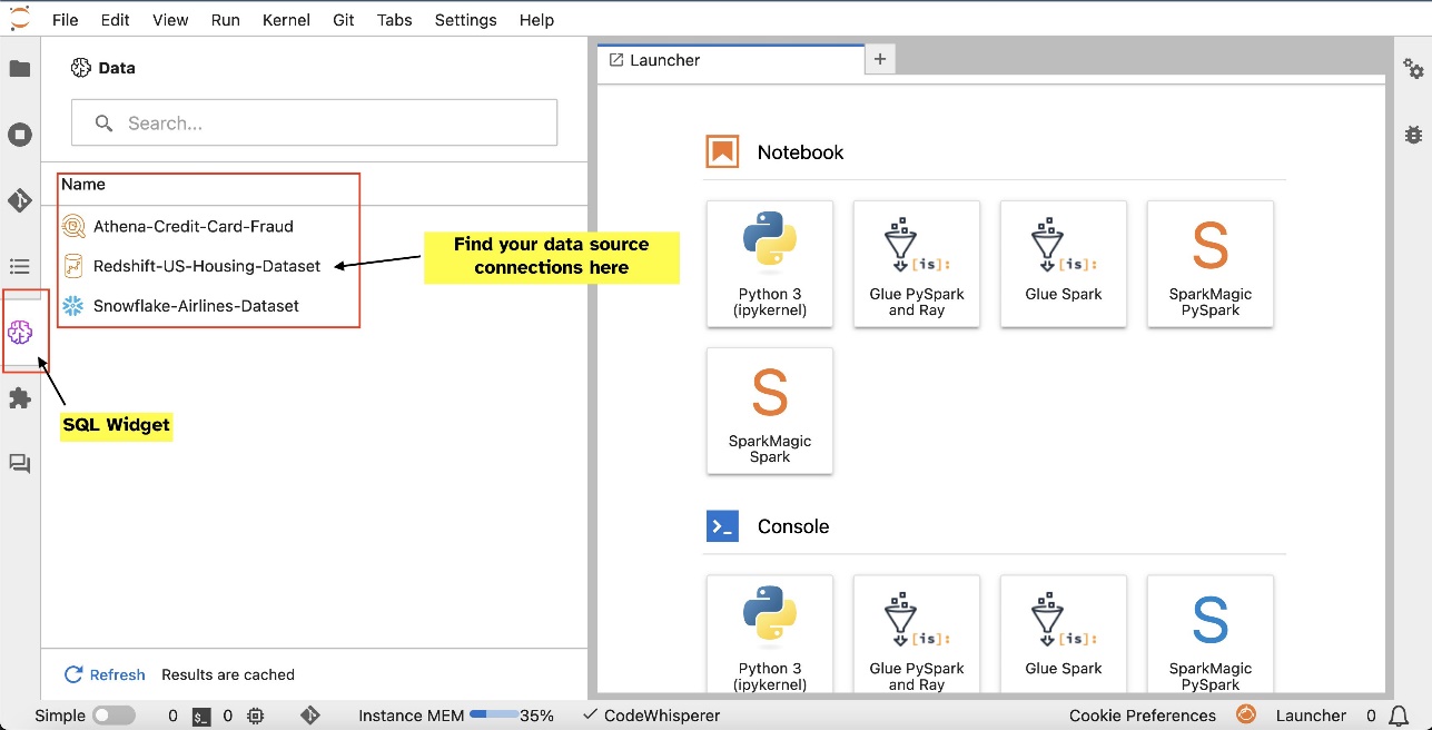 Explore data with ease: Use SQL and Text-to-SQL in Amazon SageMaker Studio JupyterLab notebooks