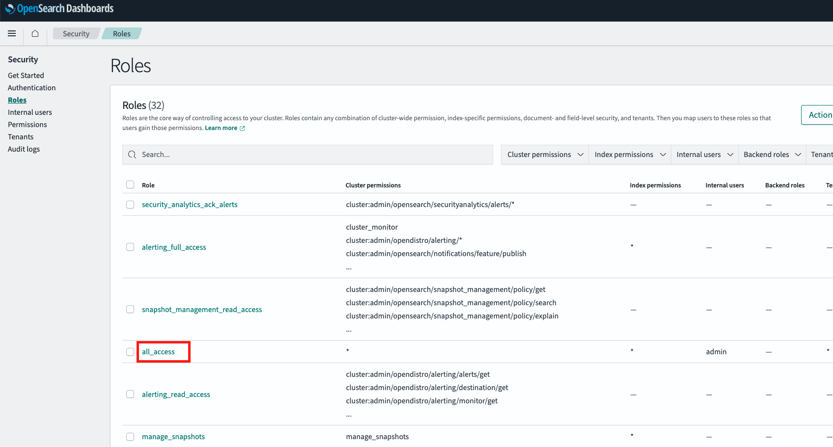 Configure OpenSearch using Lex IAM role