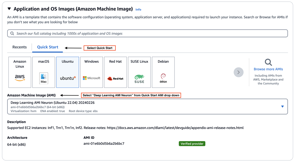 Get started quickly with AWS Trainium and AWS Inferentia using AWS Neuron DLAMI and AWS Neuron DLC