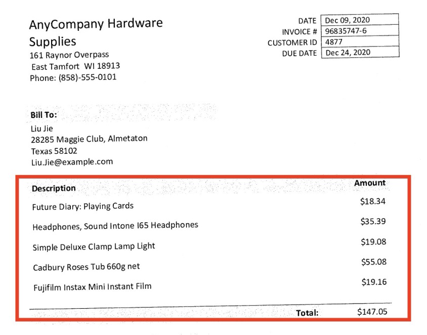 invoice