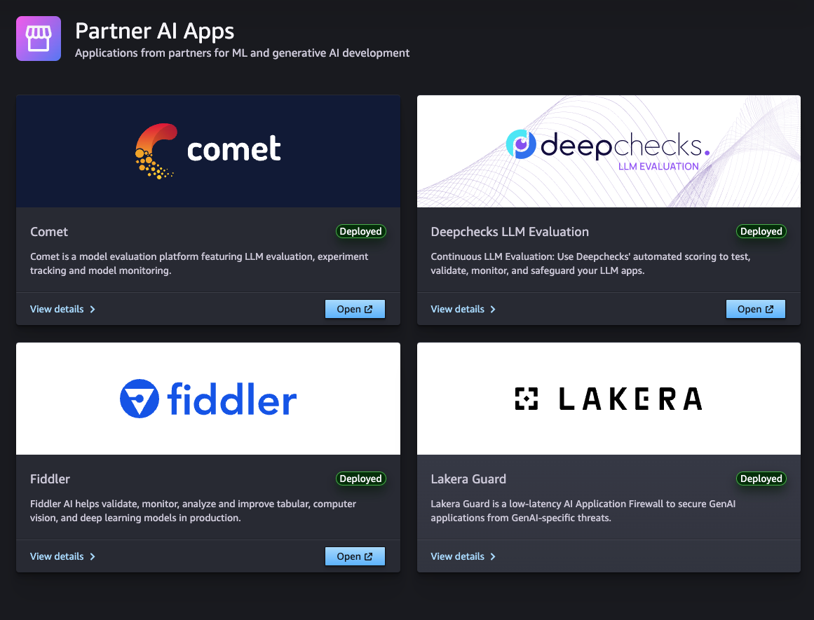 Building Generative AI and ML solutions faster with AI apps from AWS partners using Amazon SageMaker
