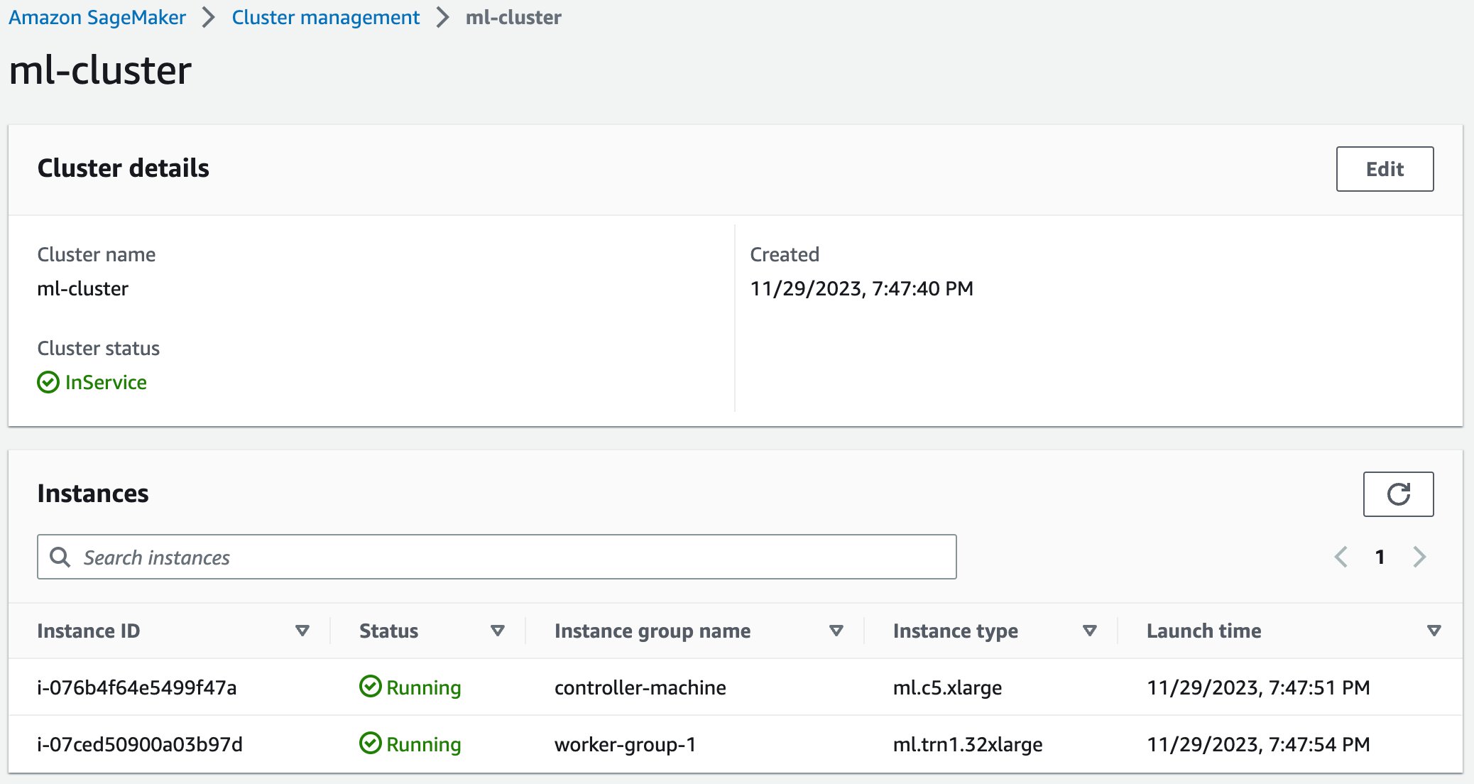 SageMaker Console