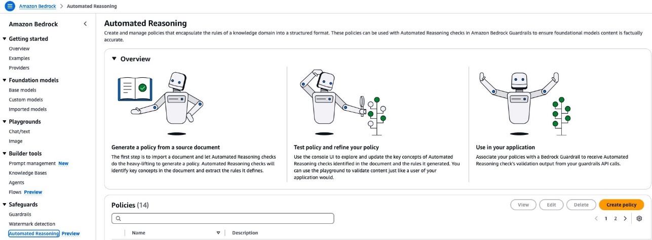 Create Policy Console view