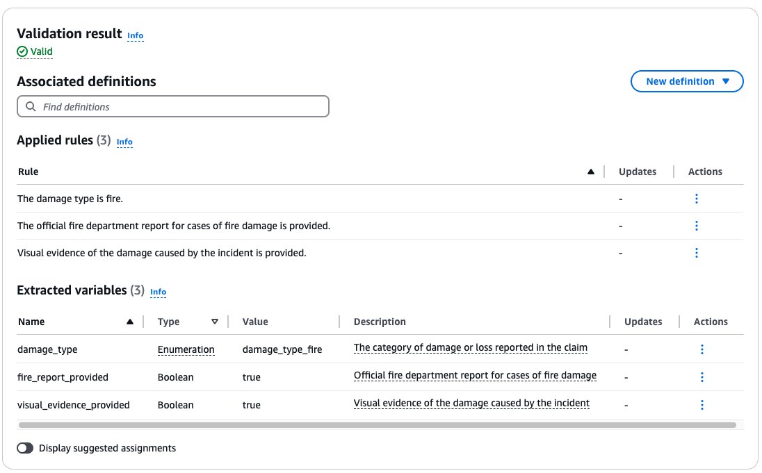 Valid Result - Rules Policy Claims Processing