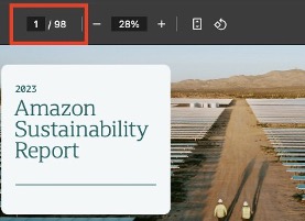 amazon sustainability report