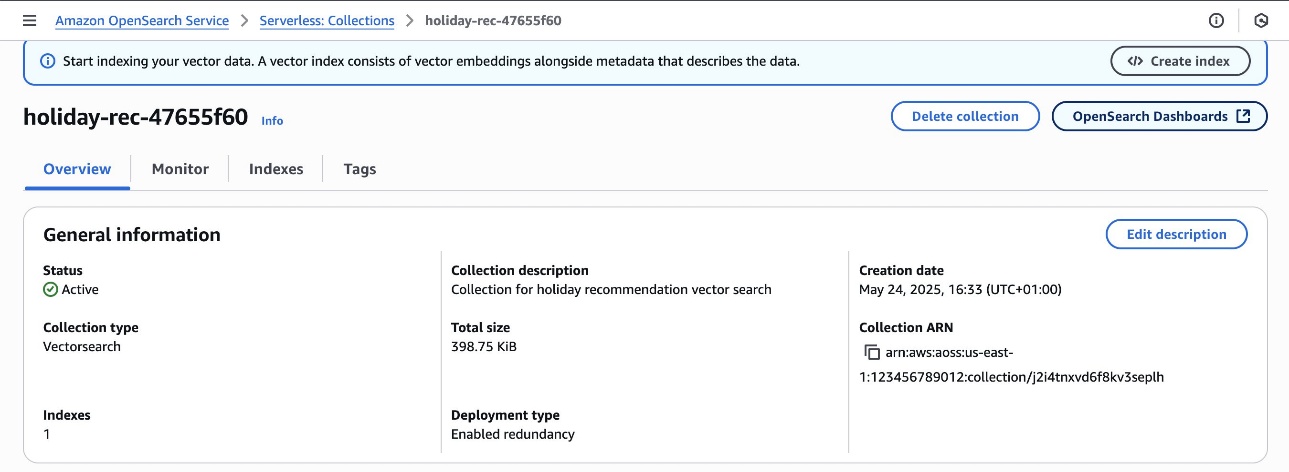 OpenSearch Collection View