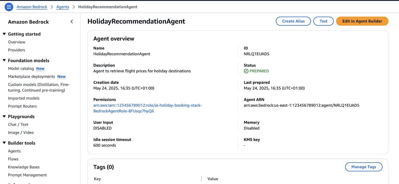 Amazon Bedrock Agent overview