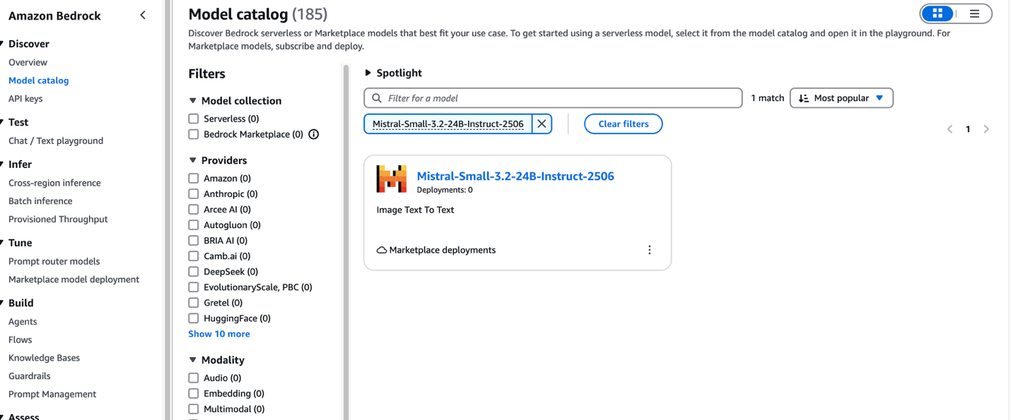 Mistral-Small-3.2-24B-Instruct-2506 is now available on Amazon Bedrock Marketplace and Amazon SageMaker JumpStart