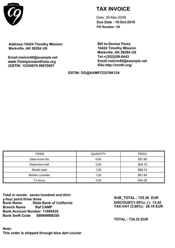 Invoice Template 4
