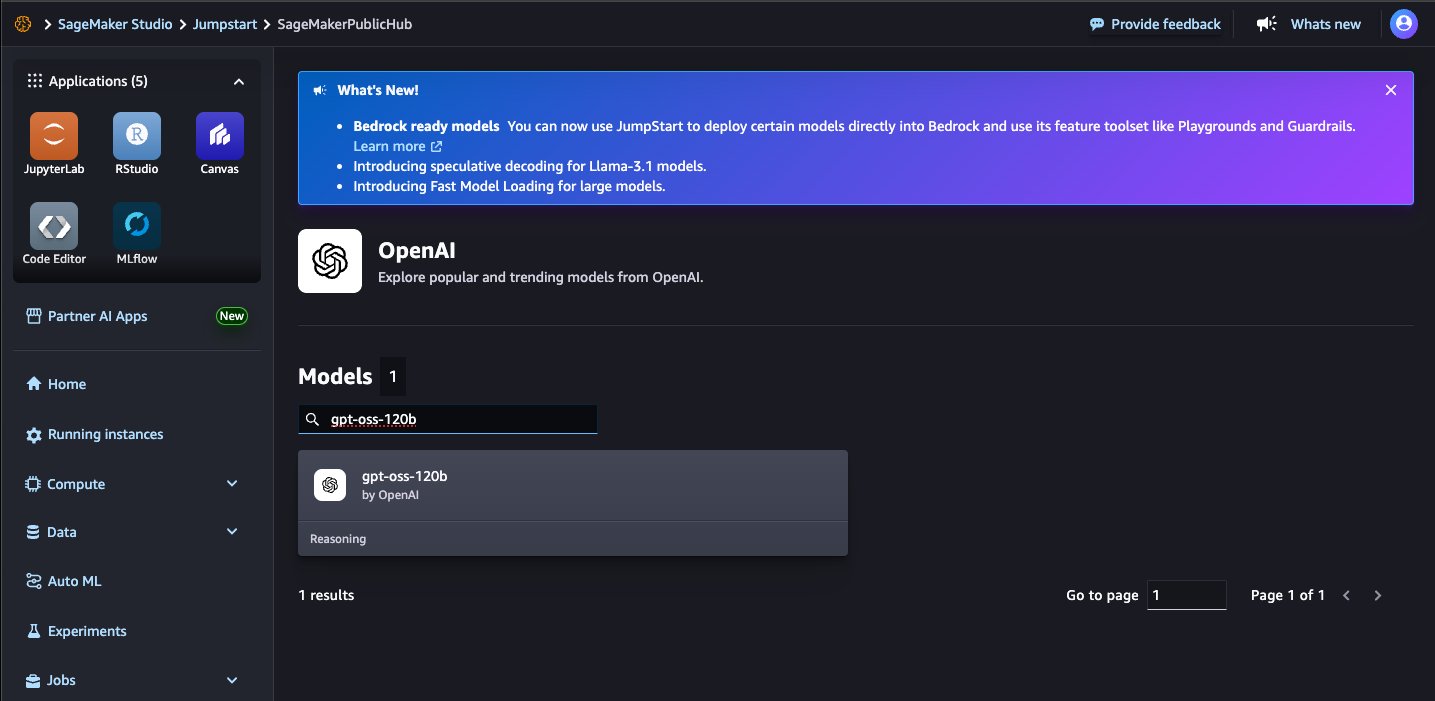 GPT OSS models from OpenAI are now available on SageMaker JumpStart