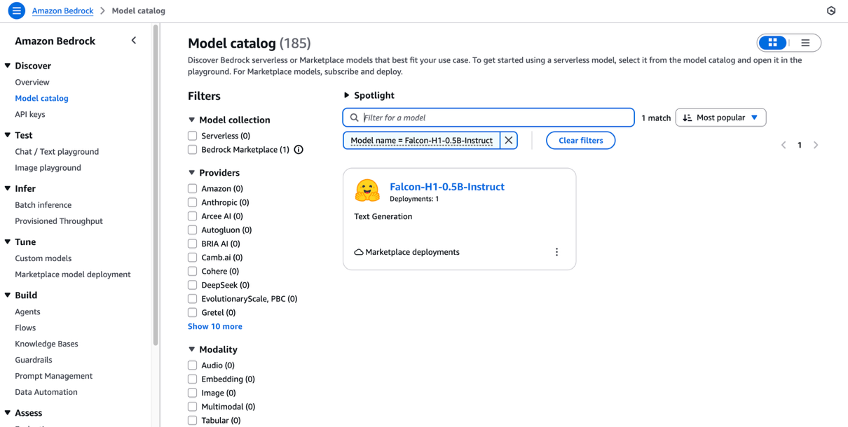 TII Falcon-H1 models now available on Amazon Bedrock Marketplace and Amazon SageMaker JumpStart
