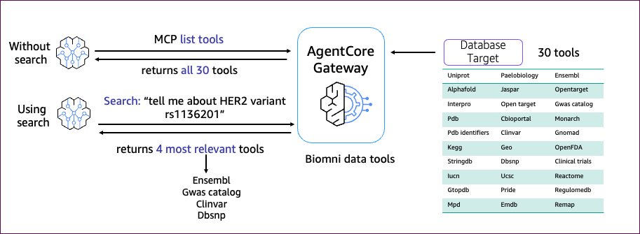 AgentCore Gateway tool search