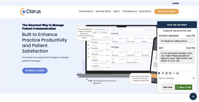 A web interface using Amazon CloudFront and Amazon S3 Static Website Hosting that demonstrates the system's multichannel capabilities