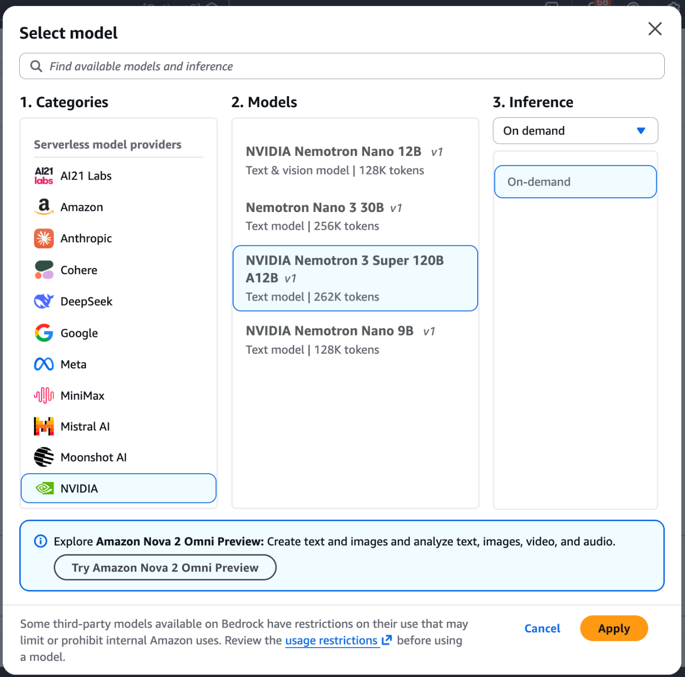 Run NVIDIA Nemotron 3 Super on Amazon Bedrock