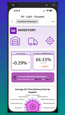 Animation of a view changer control in a mobile app that quickly switches between Mobile, Desktop, and Landscape modes