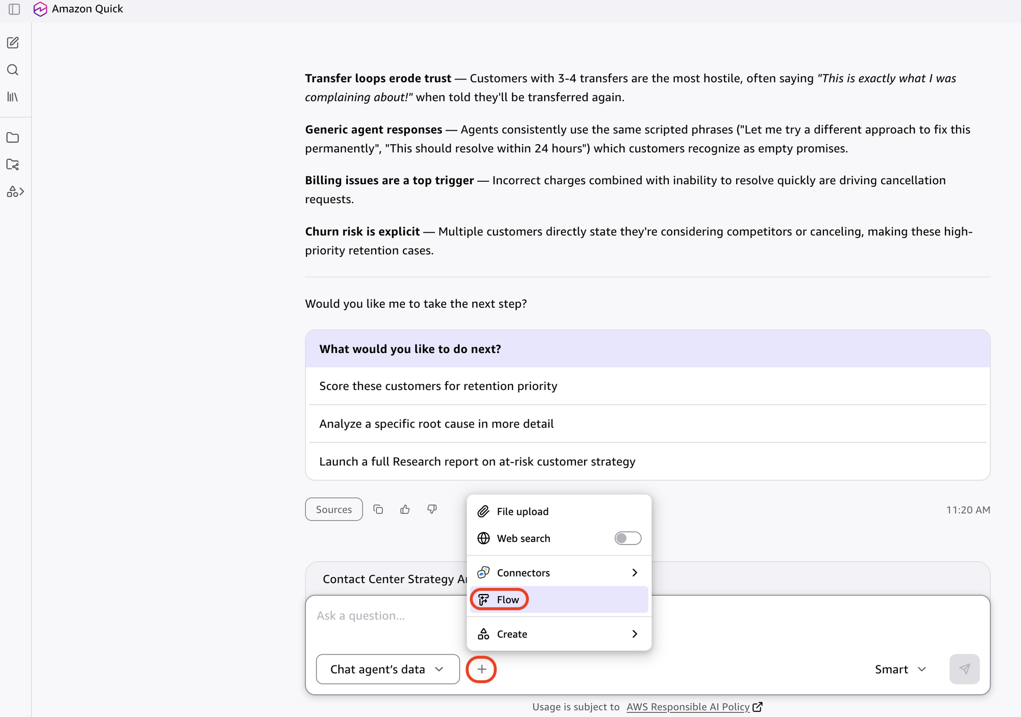 Quick Flow generated from the chat conversation