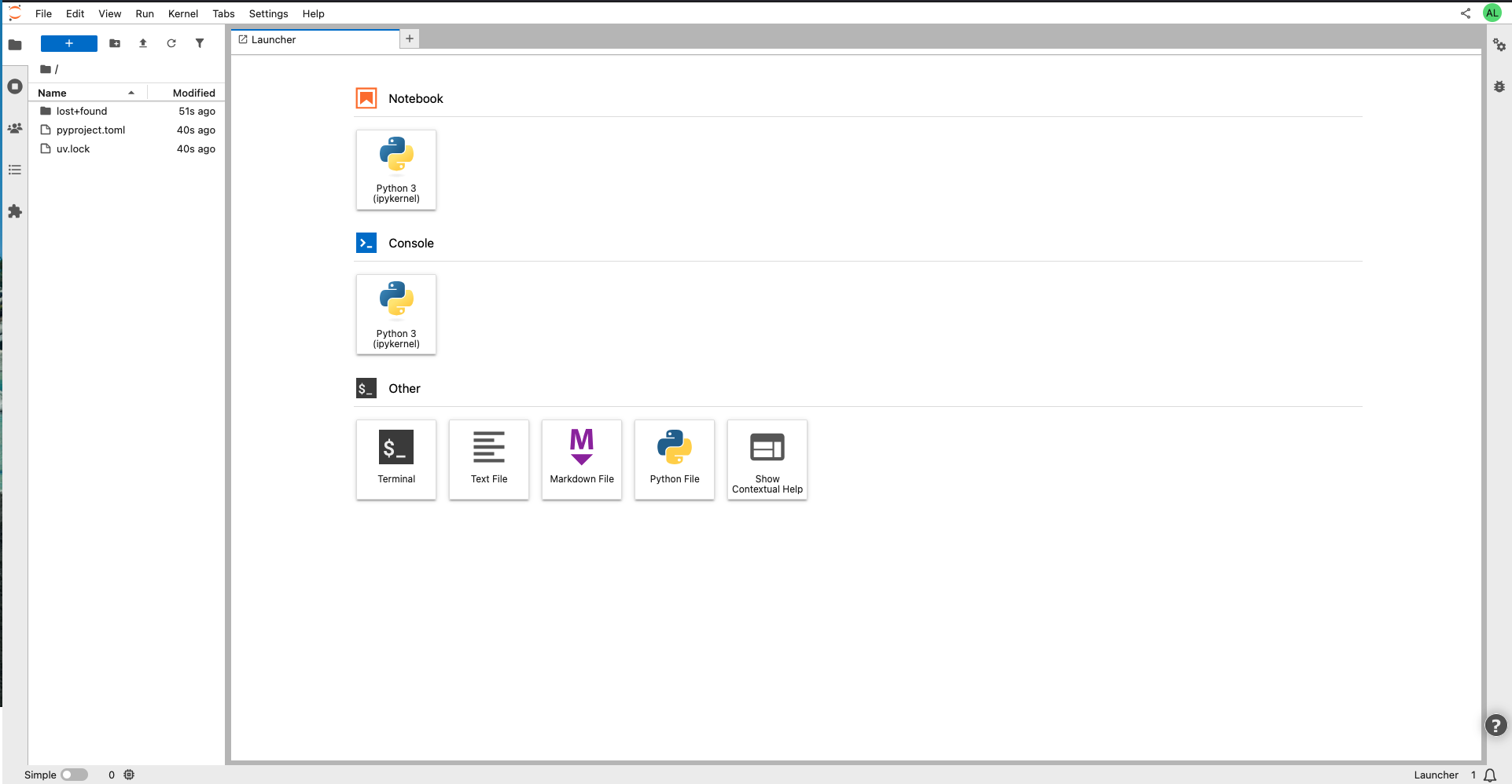 Web console listing workspaces for self-service management under the signed-in identity