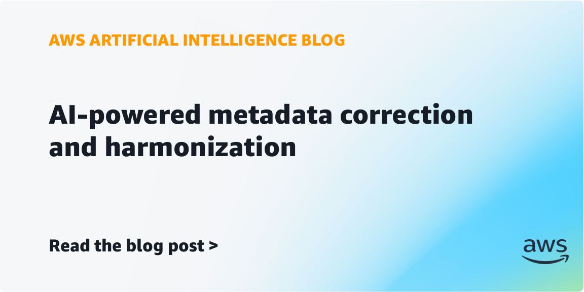 AI-powered metadata correction and harmonization