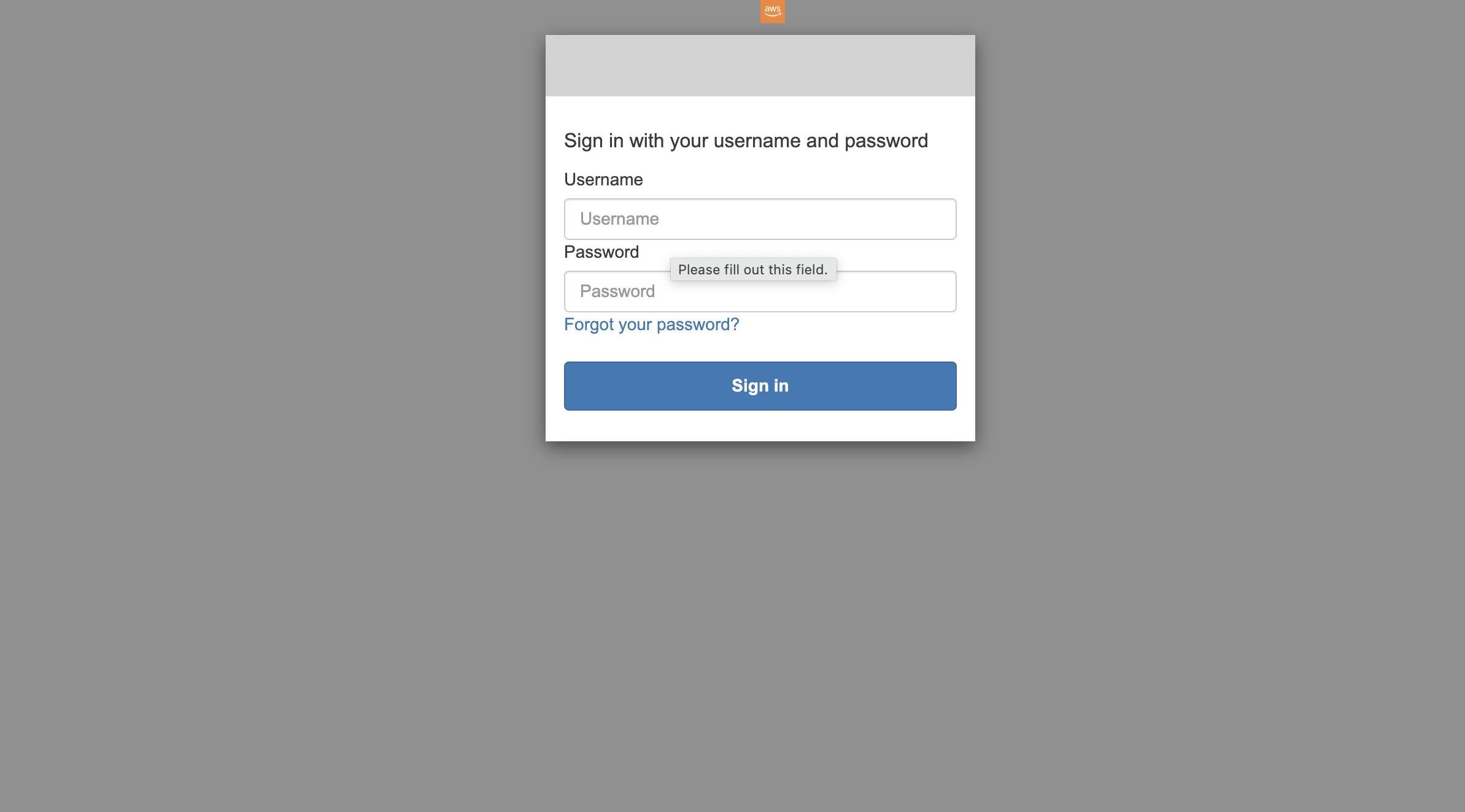 Application login page prompting for a username and the one-time password.