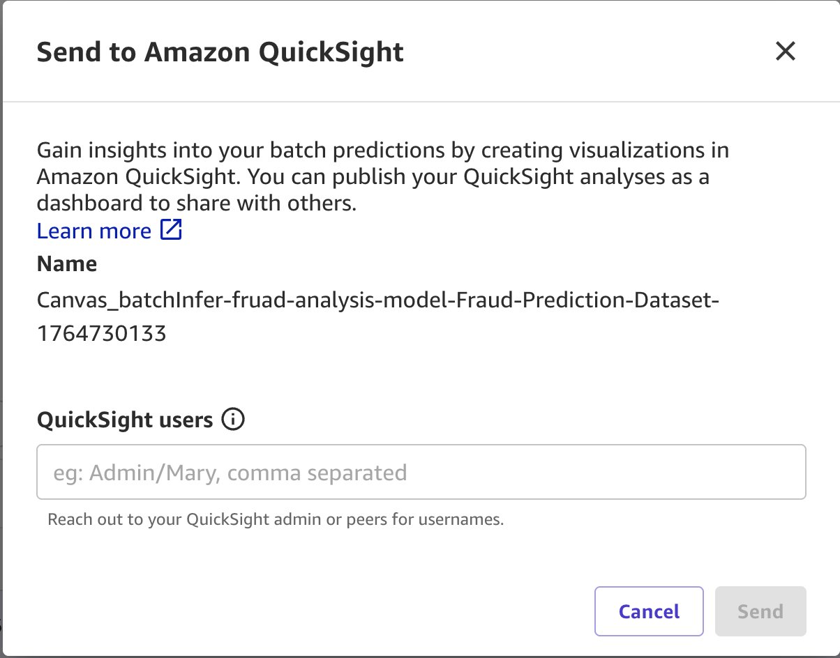 Adding dashboard viewers before sending predictions to Amazon Quick Sight