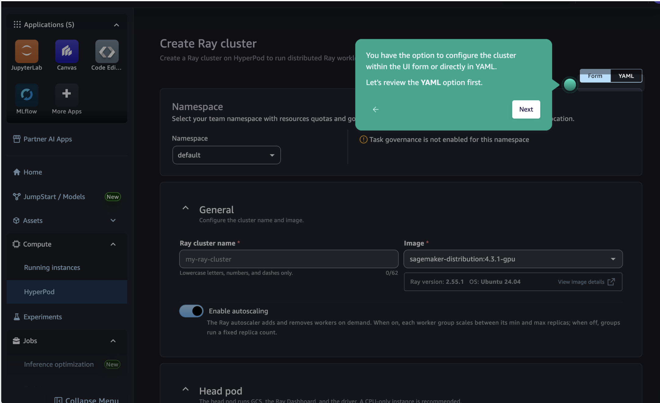 Introducing new Ray capabilities on SageMaker HyperPod