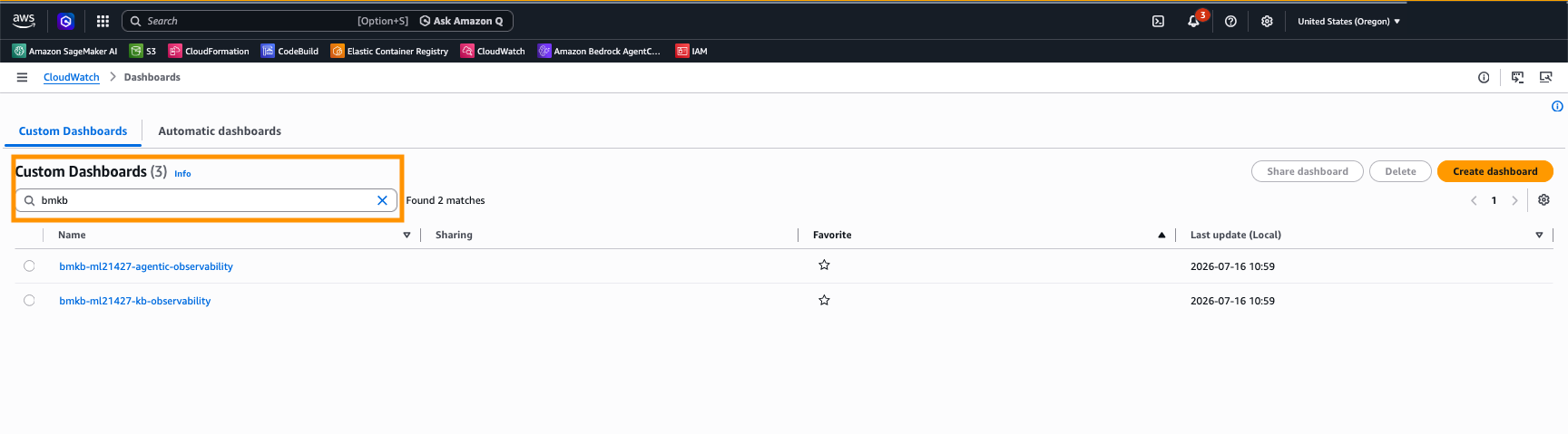The two dashboards the stack provisions: end-to-end agentic observability and per-knowledge-base observability
