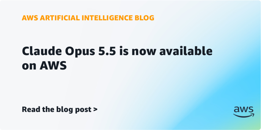 Claude Opus 5.5 is now available on AWS