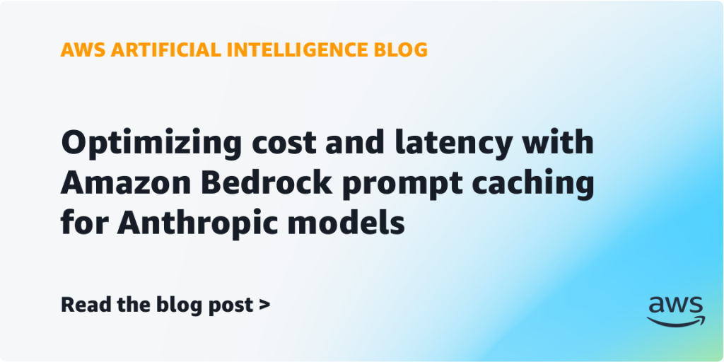 REVBLOG-1347: Optimizing cost and latency with Amazon Bedrock prompt caching for Anthropic models