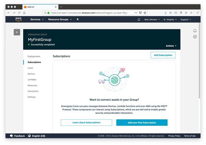 AWS IoT MyFirstGroup