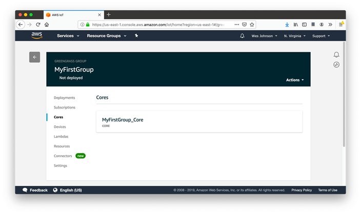 AWS IoT Greengrass Groups