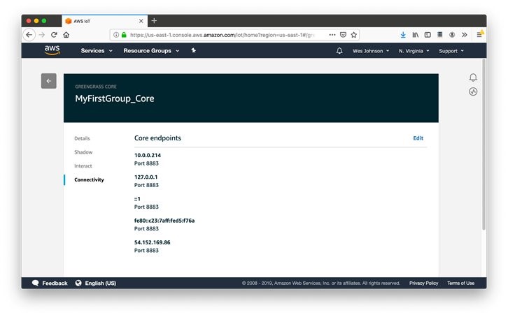 AWS IoT Greengrass Groups