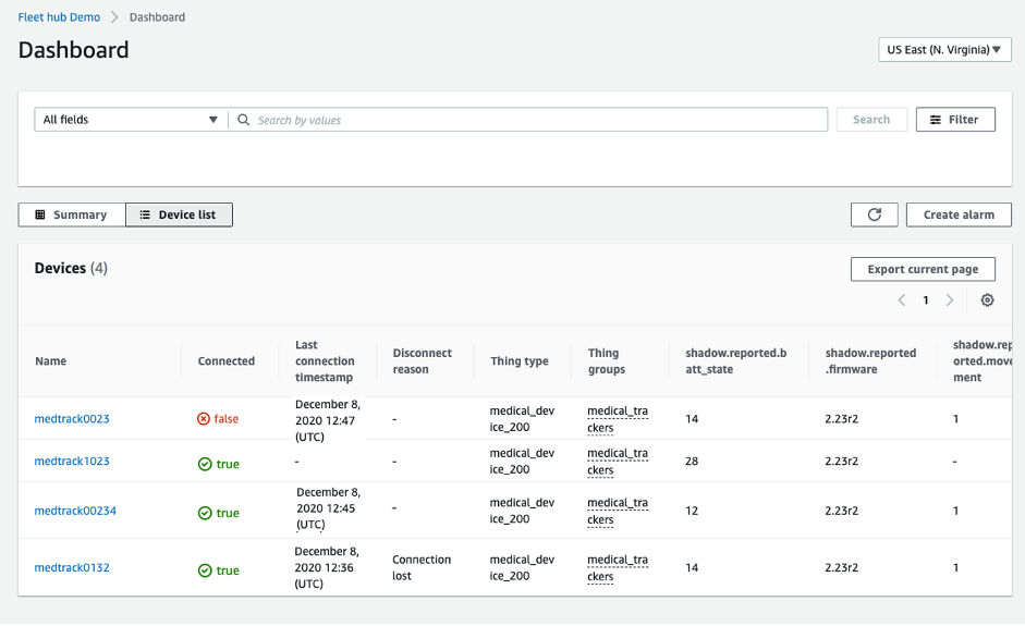 How to set up the Fleet Hub Dashboard in the AWS IoT Device Management service console