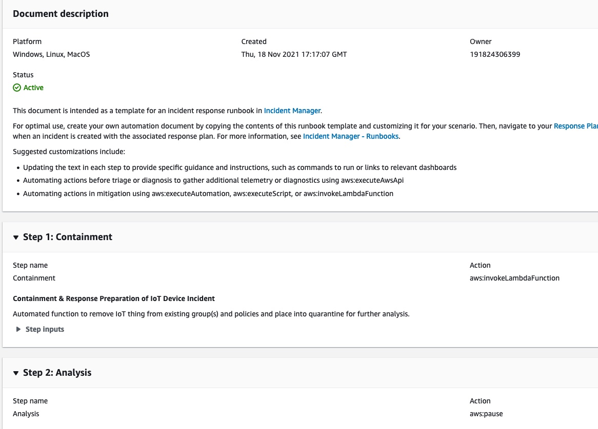 SSM Automation Document Example