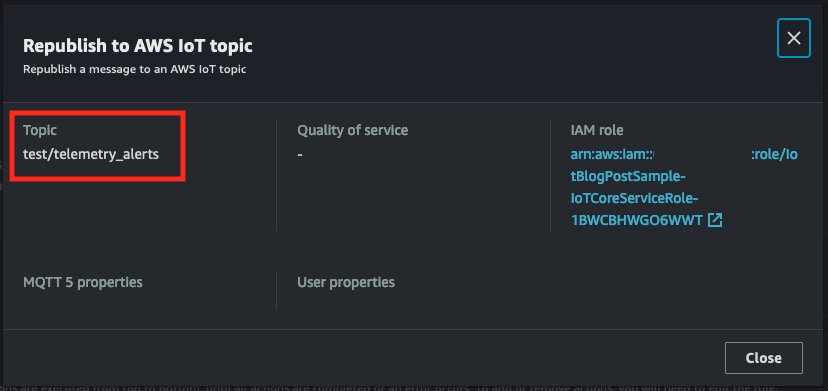 Republish to AWS IoT topic