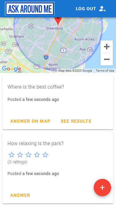 New questions in Ask Around Me