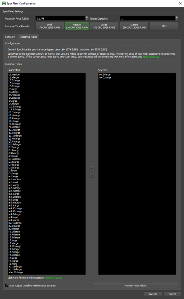 Choosing The Right Amazon Ec2 Instance Types For Rendering With Thinkbox Deadline Part 1 Aws Media Blog