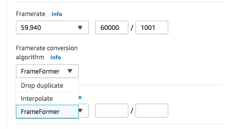 Figure 4: entering fractional frame rates