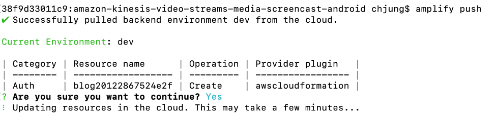 amplify CLI example