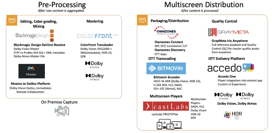 high-level diagram including the companies involved in the workflow