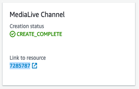 Link to MediaLive Channel