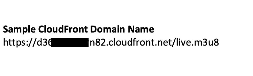 Sample CloudFront Domain Name