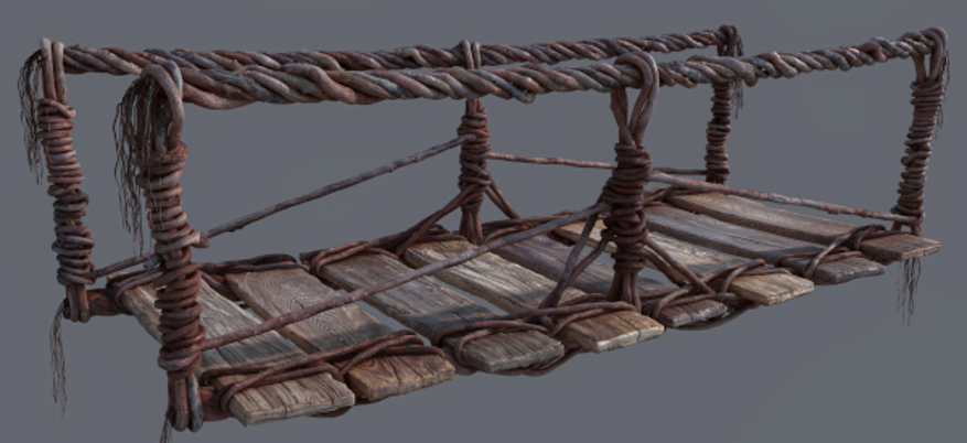 A render of a section of the bridge