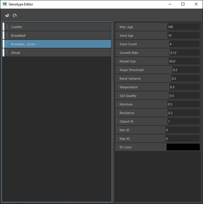 settings for Genotype Editor 