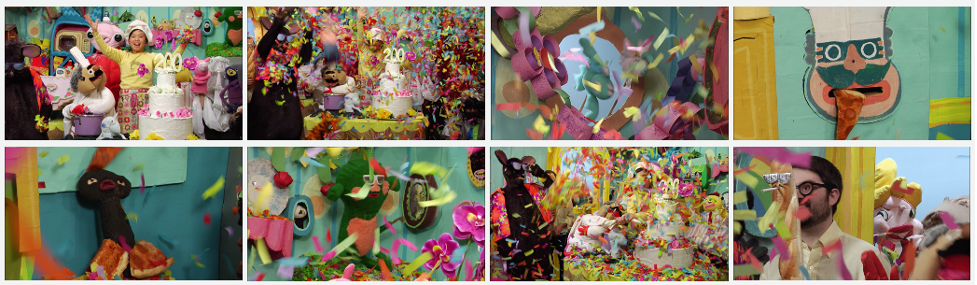 Figure 1: Scenes in the video sequence “Food Party”